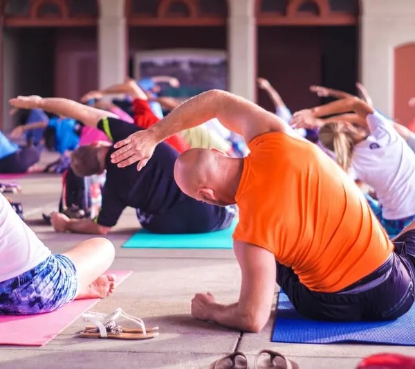 Sitting yoga pose