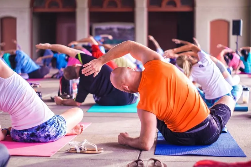 Sitting yoga pose